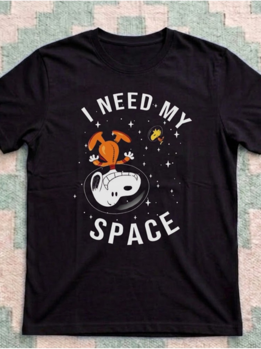 Gildan Black "I Need My Space" Snoopy Graphic Tee